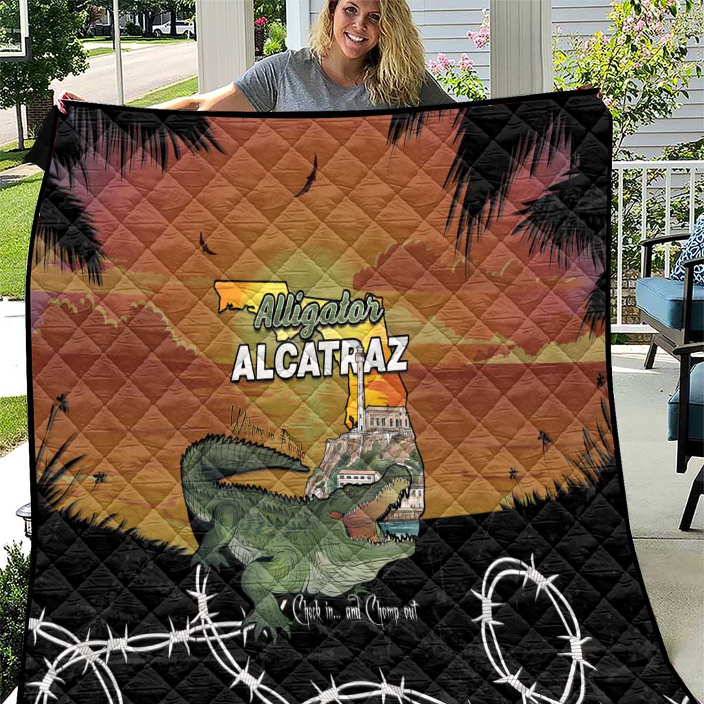 Alligator Alcatraz Quilt Prison Florida Everglades - Wonder Print Shop