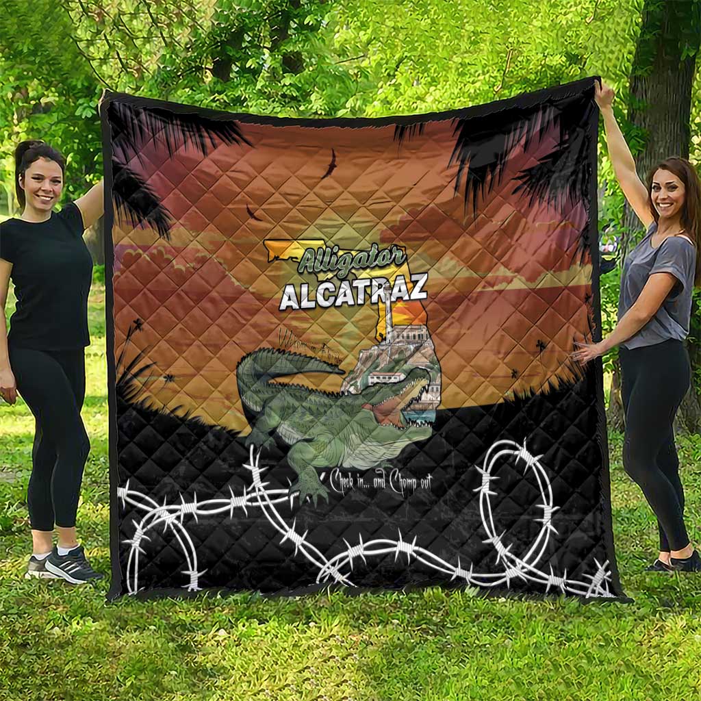 Alligator Alcatraz Quilt Prison Florida Everglades - Wonder Print Shop