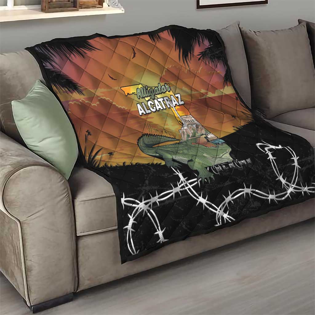 Alligator Alcatraz Quilt Prison Florida Everglades - Wonder Print Shop