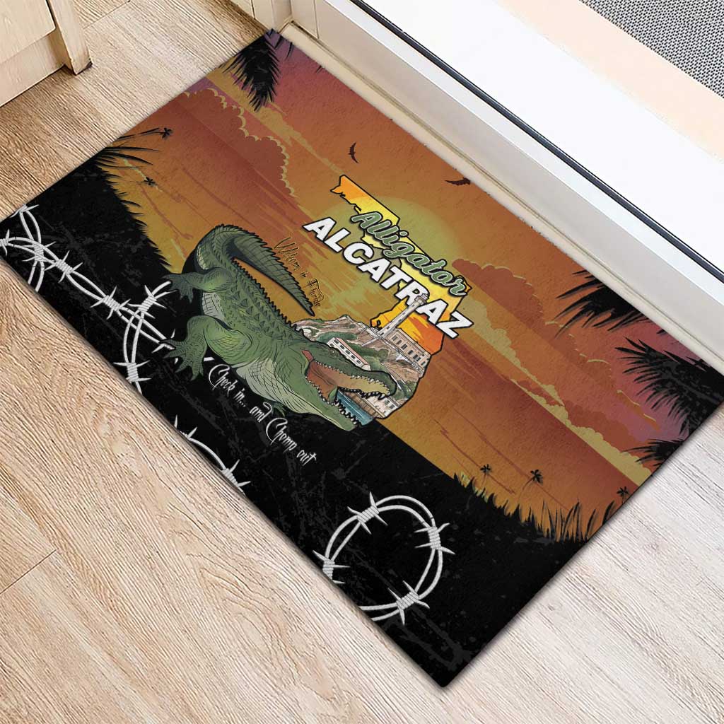 Alligator Alcatraz Rubber Doormat Prison Florida Everglades - Wonder Print Shop