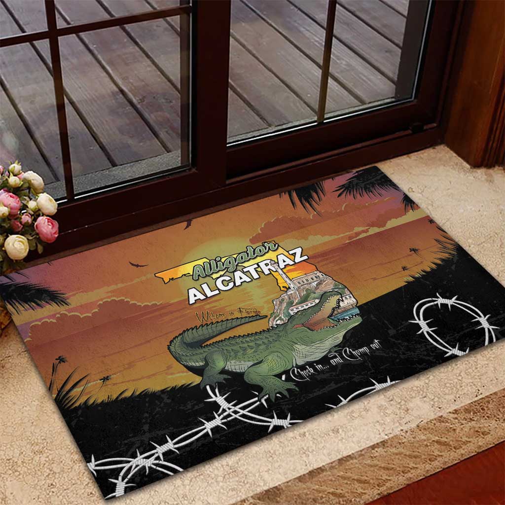 Alligator Alcatraz Rubber Doormat Prison Florida Everglades - Wonder Print Shop