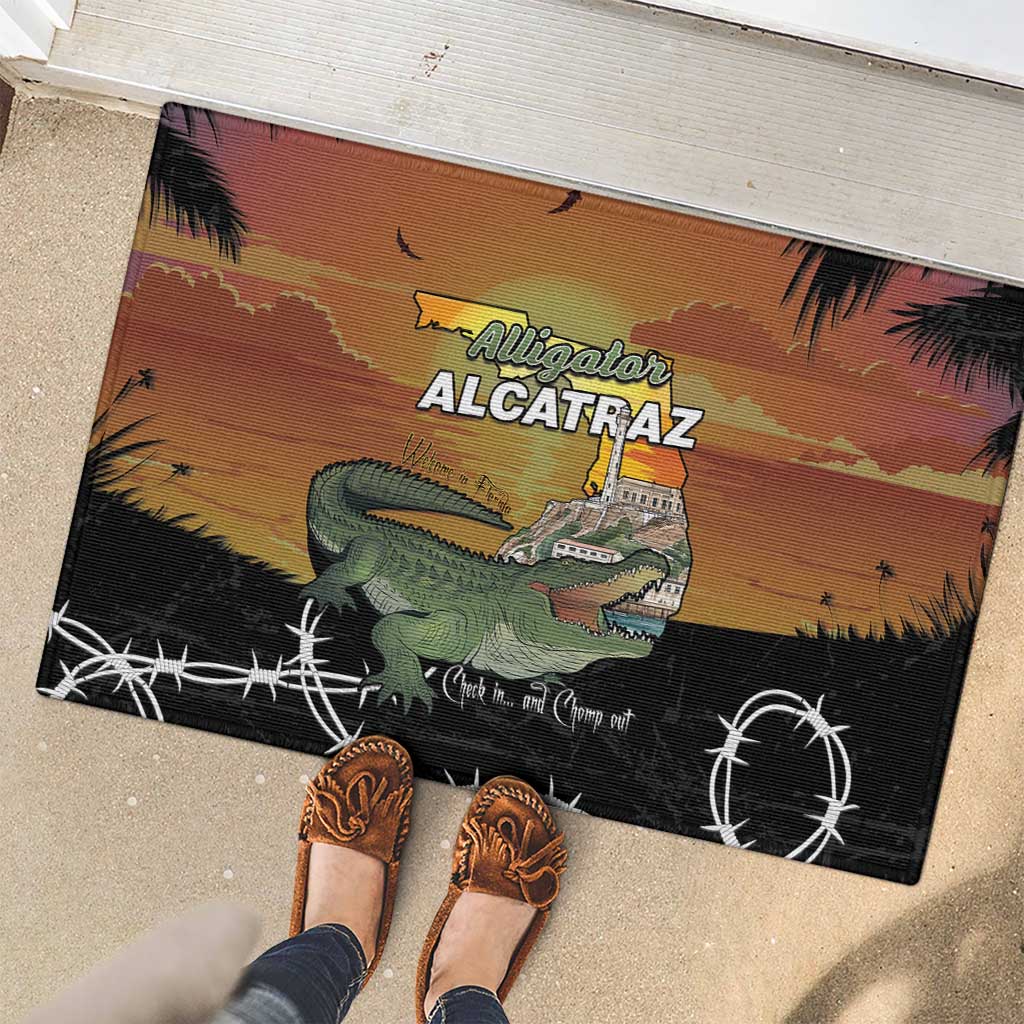 Alligator Alcatraz Rubber Doormat Prison Florida Everglades - Wonder Print Shop