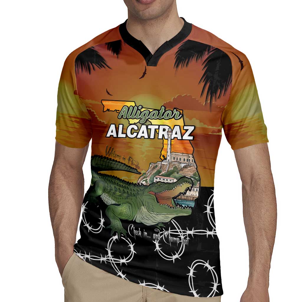 Alligator Alcatraz Rugby Jersey Prison Florida Everglades - Wonder Print Shop
