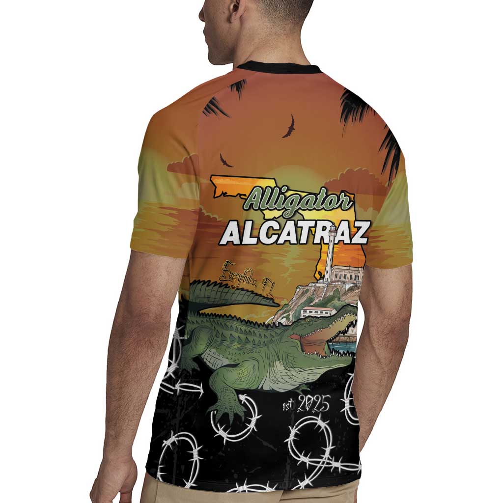 Alligator Alcatraz Rugby Jersey Prison Florida Everglades - Wonder Print Shop