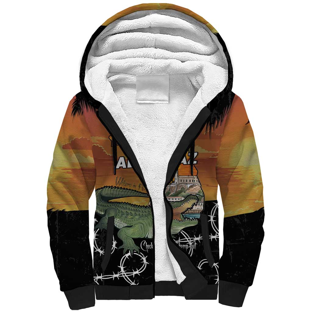 Alligator Alcatraz Sherpa Hoodie Prison Florida Everglades - Wonder Print Shop