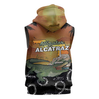 Alligator Alcatraz Sleeveless Zip Hoodie Prison Florida Everglades - Wonder Print Shop