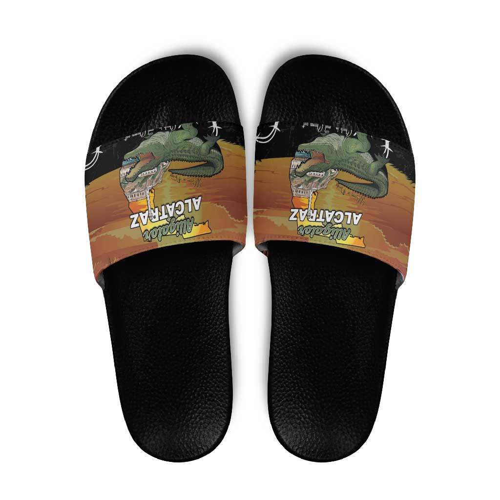 Alligator Alcatraz Slide Sandals Prison Florida Everglades - Wonder Print Shop