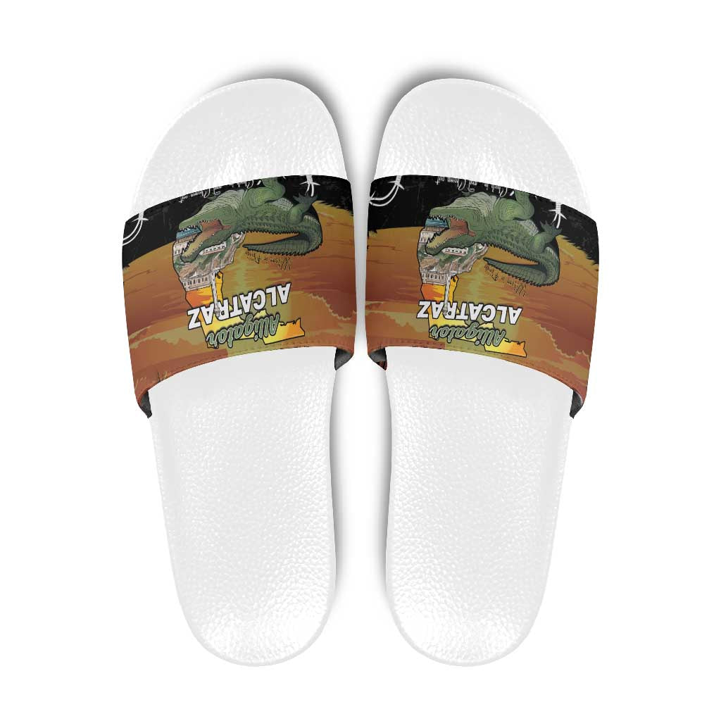 Alligator Alcatraz Slide Sandals Prison Florida Everglades - Wonder Print Shop