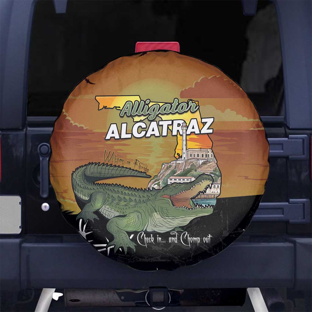 Alligator Alcatraz Spare Tire Cover Prison Florida Everglades - Wonder Print Shop