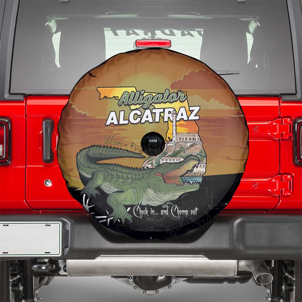 Alligator Alcatraz Spare Tire Cover Prison Florida Everglades - Wonder Print Shop