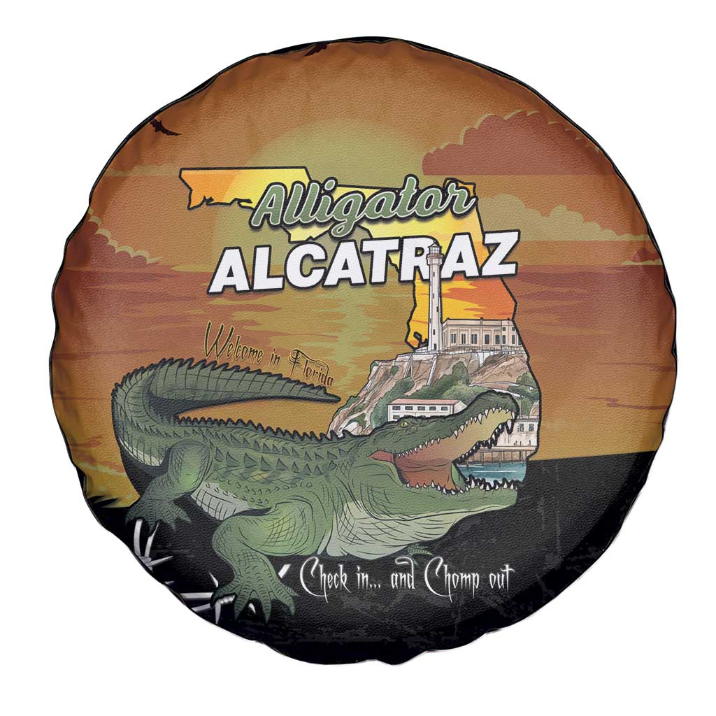 Alligator Alcatraz Spare Tire Cover Prison Florida Everglades - Wonder Print Shop