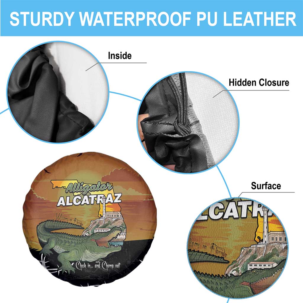 Alligator Alcatraz Spare Tire Cover Prison Florida Everglades - Wonder Print Shop
