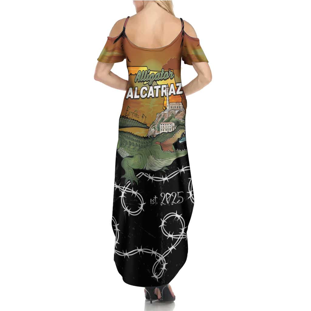 Alligator Alcatraz Summer Maxi Dress Prison Florida Everglades - Wonder Print Shop