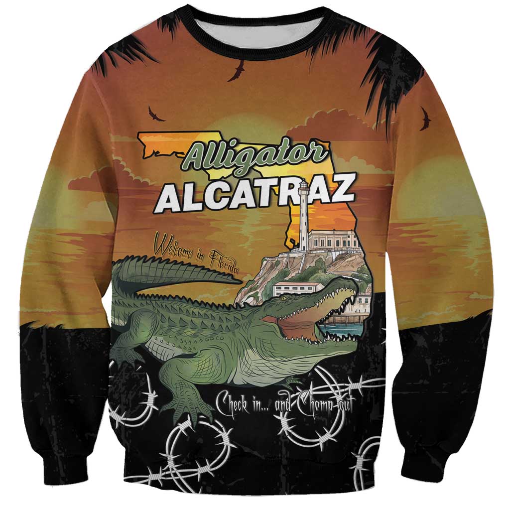 Alligator Alcatraz Sweatshirt Prison Florida Everglades - Wonder Print Shop
