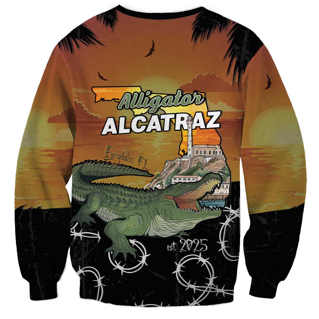 Alligator Alcatraz Sweatshirt Prison Florida Everglades - Wonder Print Shop