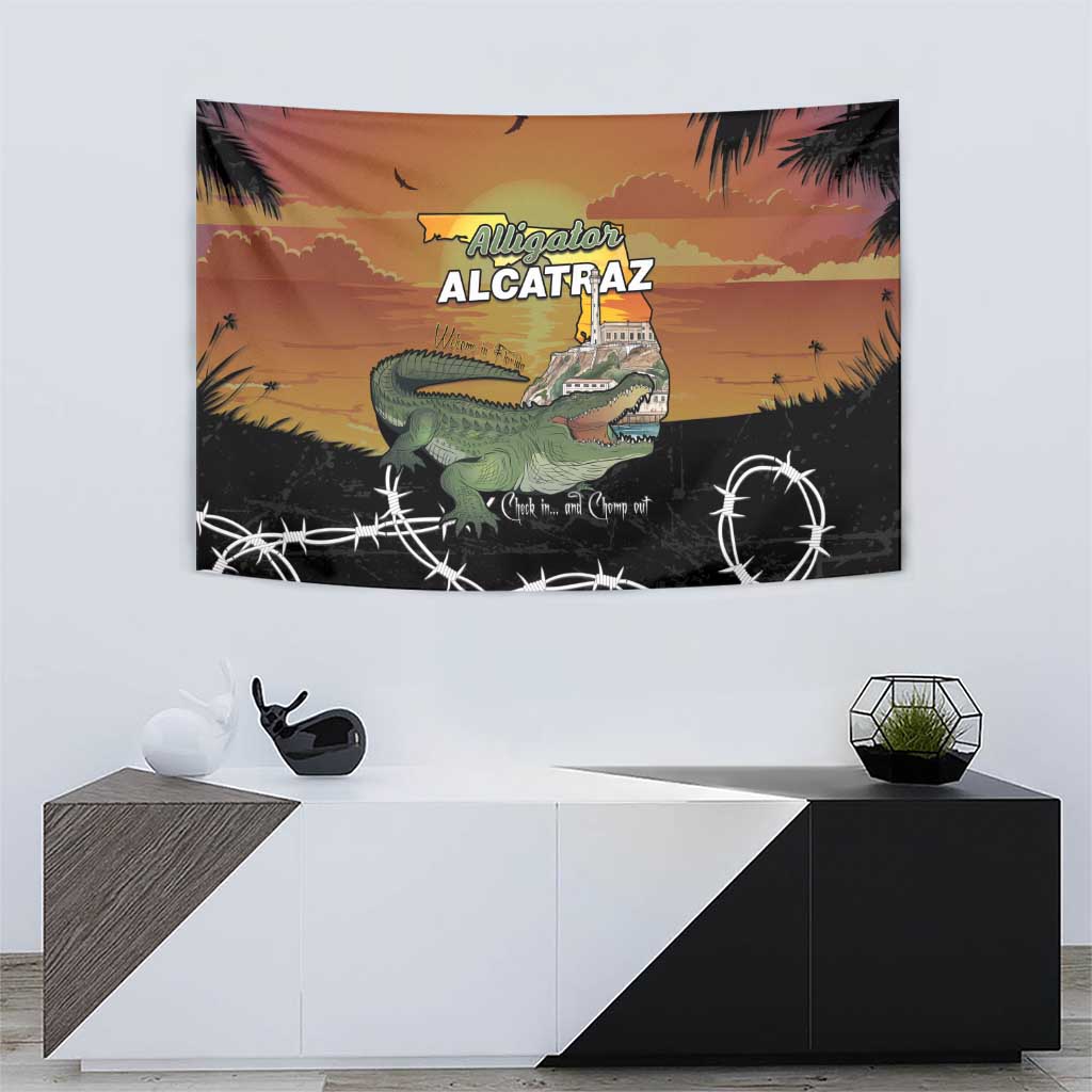 Alligator Alcatraz Tapestry Prison Florida Everglades - Wonder Print Shop