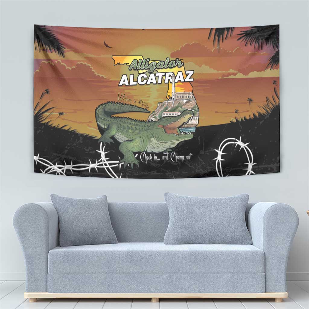 Alligator Alcatraz Tapestry Prison Florida Everglades - Wonder Print Shop