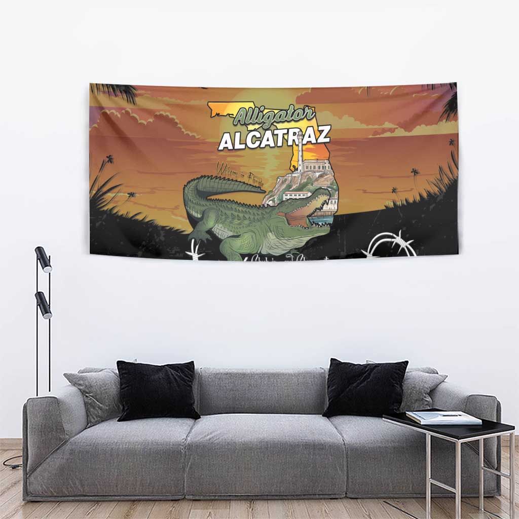 Alligator Alcatraz Tapestry Prison Florida Everglades - Wonder Print Shop