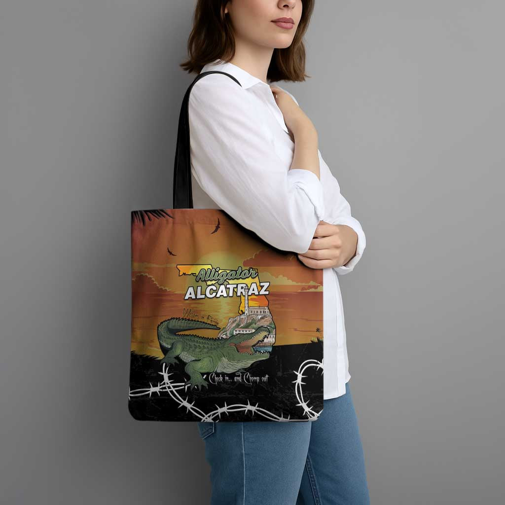Alligator Alcatraz Tote Bag Prison Florida Everglades - Wonder Print Shop