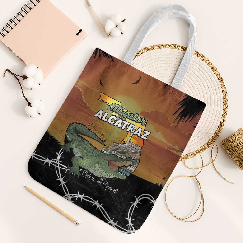 Alligator Alcatraz Tote Bag Prison Florida Everglades - Wonder Print Shop