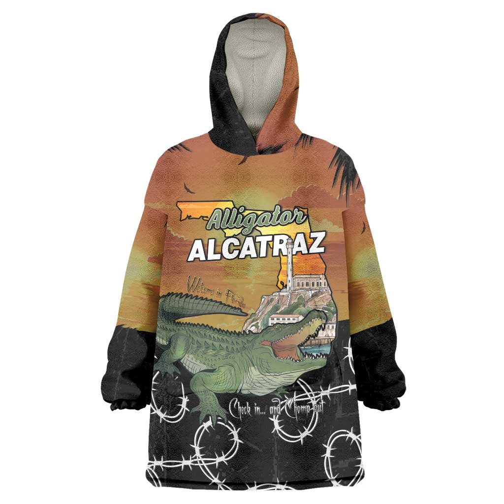 Alligator Alcatraz Wearable Blanket Hoodie Prison Florida Everglades - Wonder Print Shop