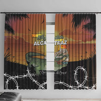 Alligator Alcatraz Window Curtain Prison Florida Everglades - Wonder Print Shop
