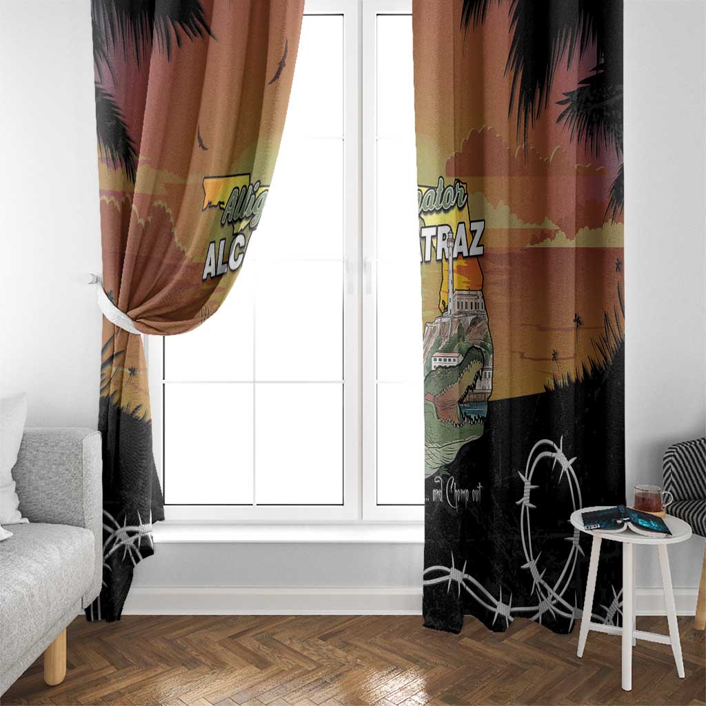 Alligator Alcatraz Window Curtain Prison Florida Everglades - Wonder Print Shop