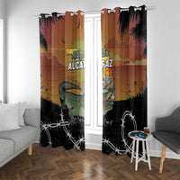 Alligator Alcatraz Window Curtain Prison Florida Everglades - Wonder Print Shop