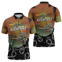 Alligator Alcatraz Zipper Polo Shirt Prison Florida Everglades - Wonder Print Shop