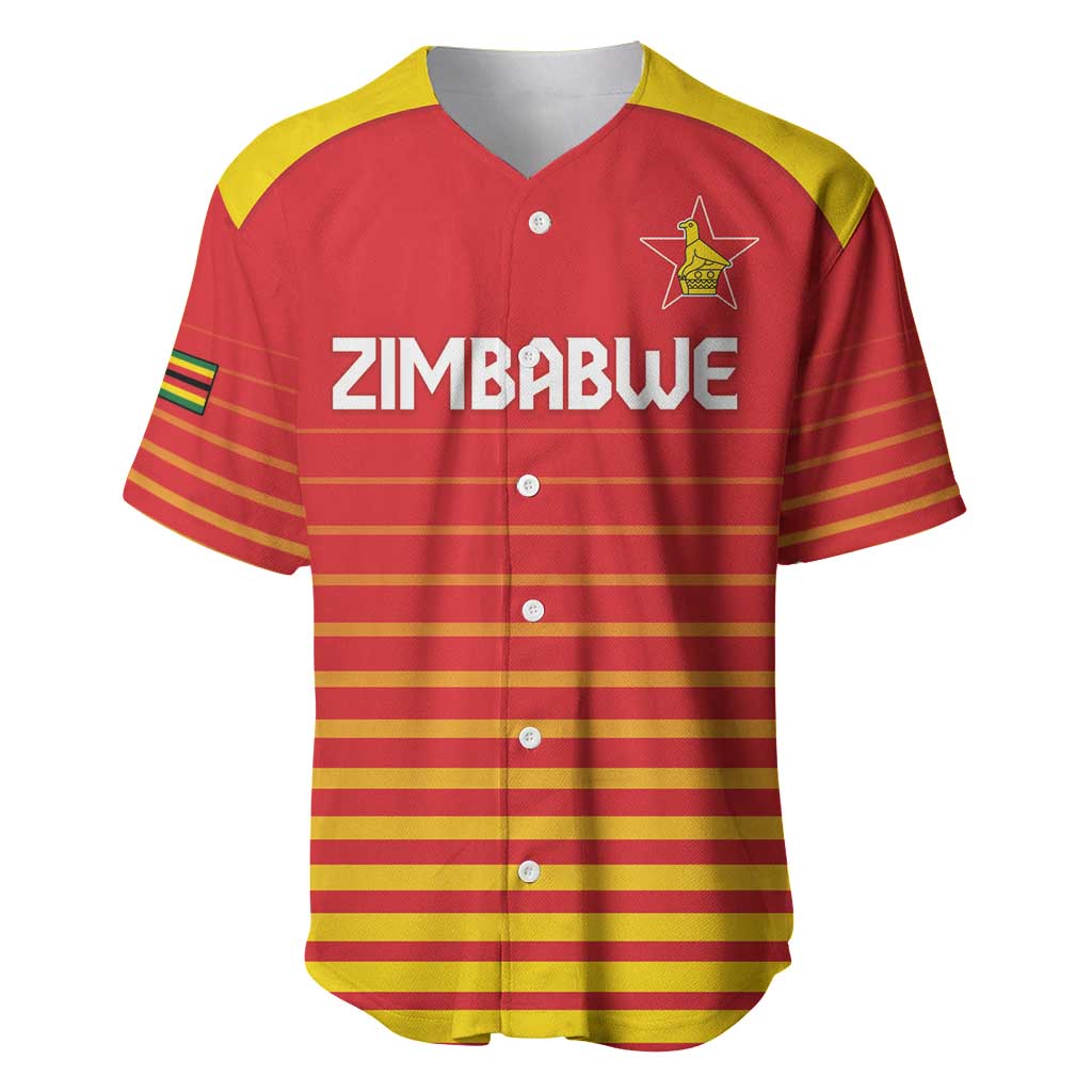 Custom Zimbabwe Cricket Baseball Jersey Go Chevrons Go - Wonder Print Shop