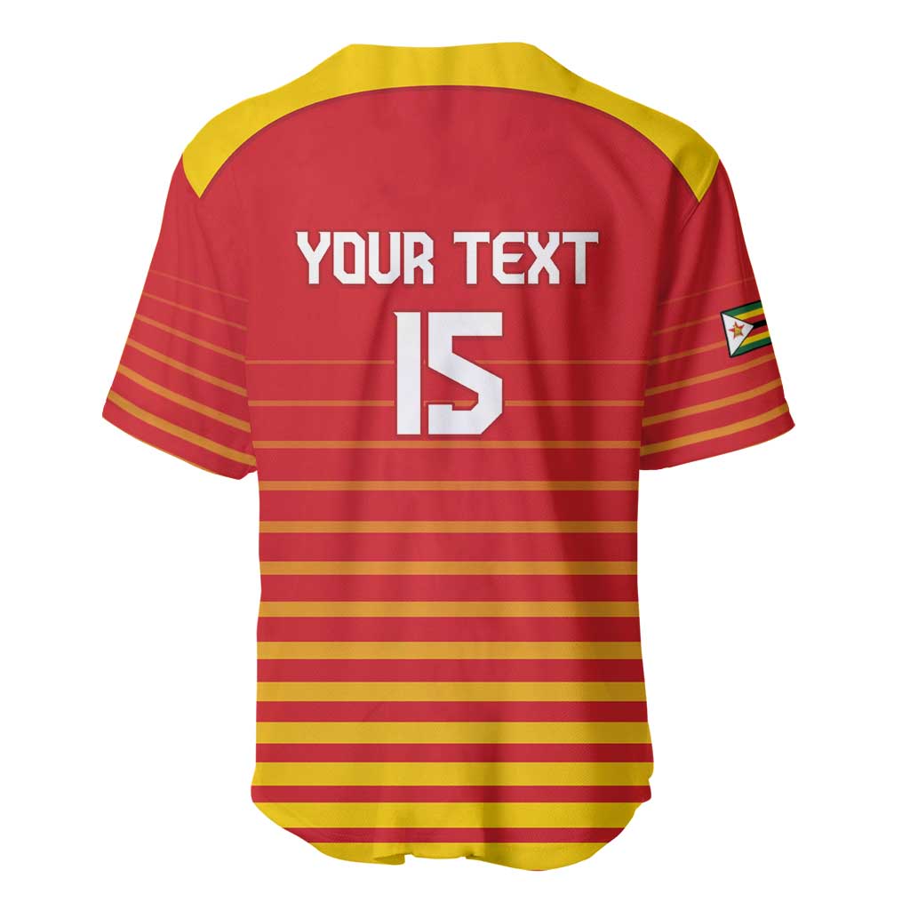 Custom Zimbabwe Cricket Baseball Jersey Go Chevrons Go - Wonder Print Shop