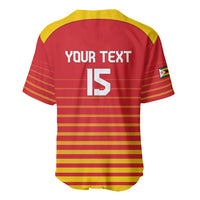 Custom Zimbabwe Cricket Baseball Jersey Go Chevrons Go - Wonder Print Shop