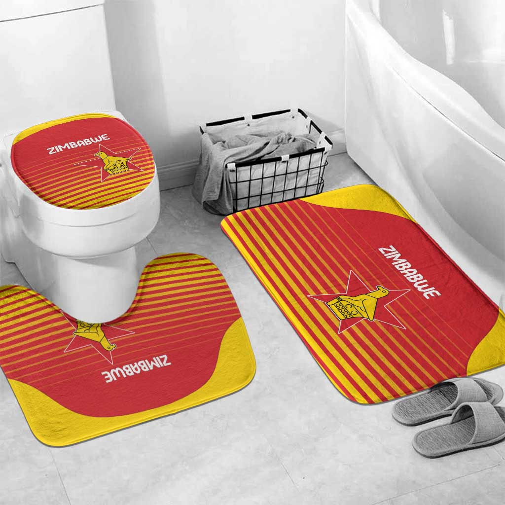 Zimbabwe Cricket Bathroom Set Go Chevrons Go - Wonder Print Shop