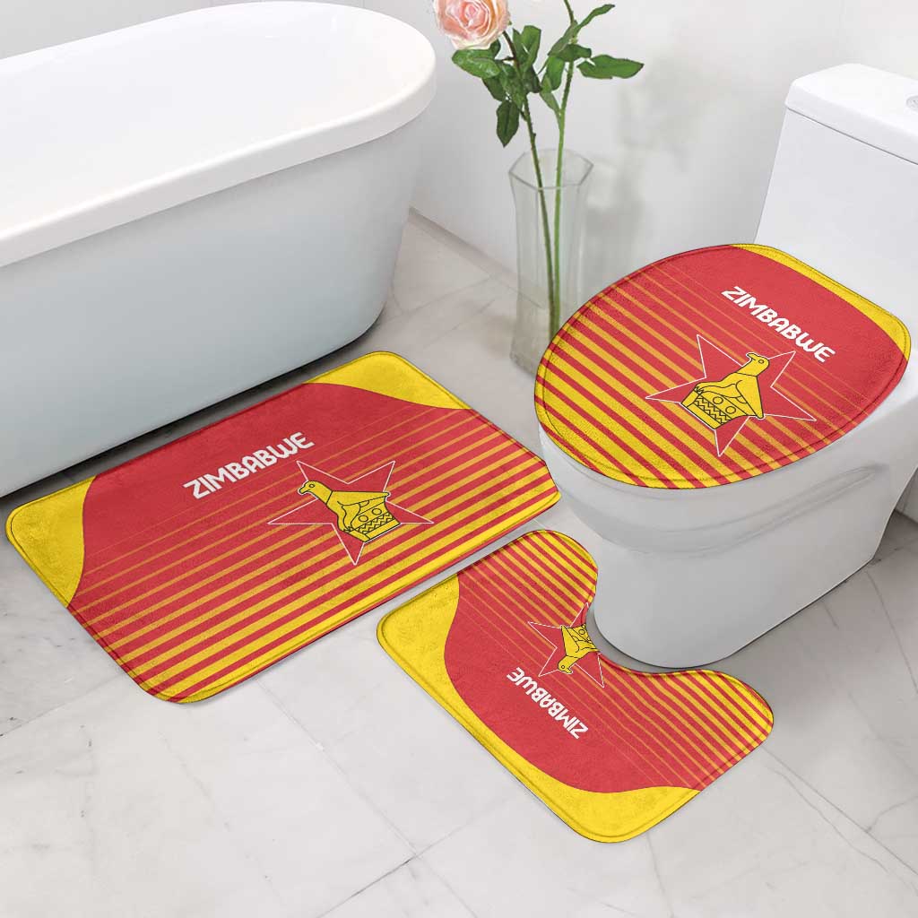 Zimbabwe Cricket Bathroom Set Go Chevrons Go - Wonder Print Shop