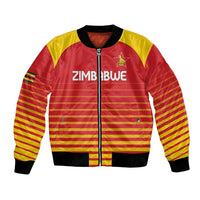 Custom Zimbabwe Cricket Bomber Jacket Go Chevrons Go - Wonder Print Shop