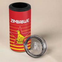 Custom Zimbabwe Cricket 4 in 1 Can Cooler Tumbler Go Chevrons Go - Wonder Print Shop
