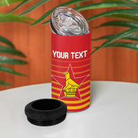 Custom Zimbabwe Cricket 4 in 1 Can Cooler Tumbler Go Chevrons Go - Wonder Print Shop