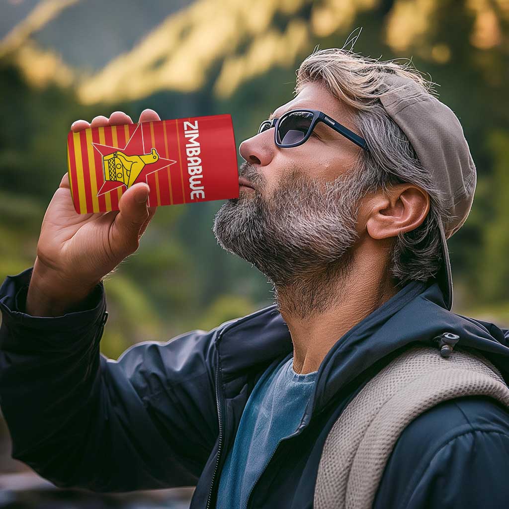 Custom Zimbabwe Cricket 4 in 1 Can Cooler Tumbler Go Chevrons Go - Wonder Print Shop