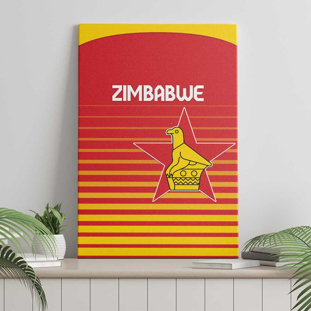 Zimbabwe Cricket Canvas Wall Art Go Chevrons Go - Wonder Print Shop