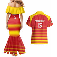 Custom Zimbabwe Cricket Couples Matching Mermaid Dress and Hawaiian Shirt Go Chevrons Go - Wonder Print Shop