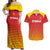 Custom Zimbabwe Cricket Couples Matching Off Shoulder Maxi Dress and Hawaiian Shirt Go Chevrons Go - Wonder Print Shop