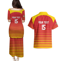 Custom Zimbabwe Cricket Couples Matching Puletasi and Hawaiian Shirt Go Chevrons Go - Wonder Print Shop