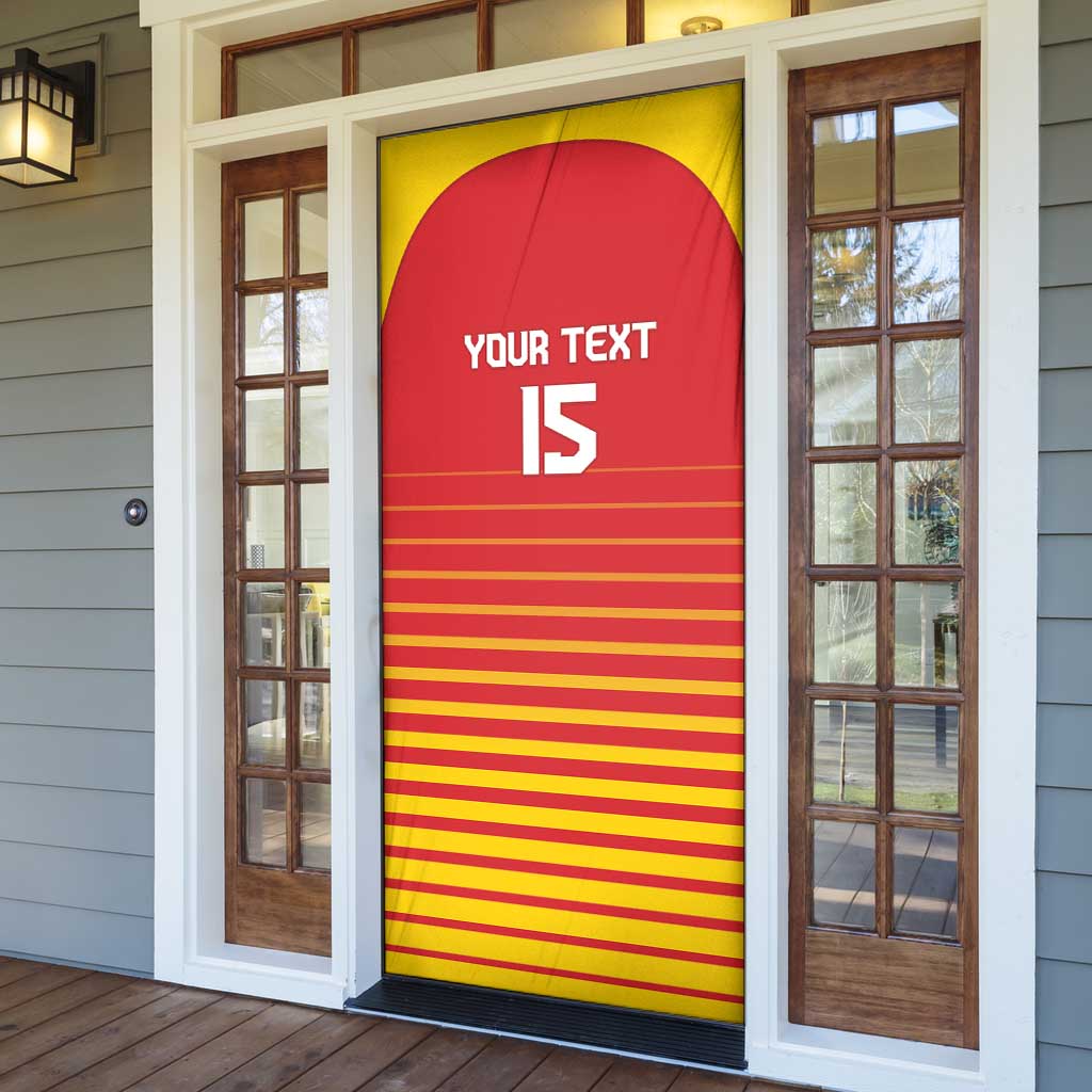 Custom Zimbabwe Cricket Door Cover Go Chevrons Go - Wonder Print Shop