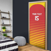 Custom Zimbabwe Cricket Door Cover Go Chevrons Go - Wonder Print Shop