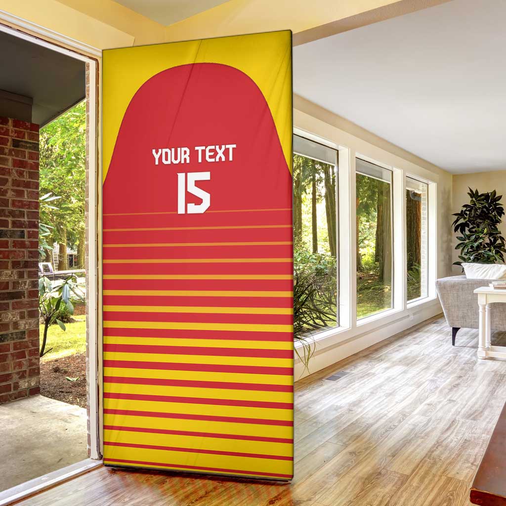Custom Zimbabwe Cricket Door Cover Go Chevrons Go - Wonder Print Shop