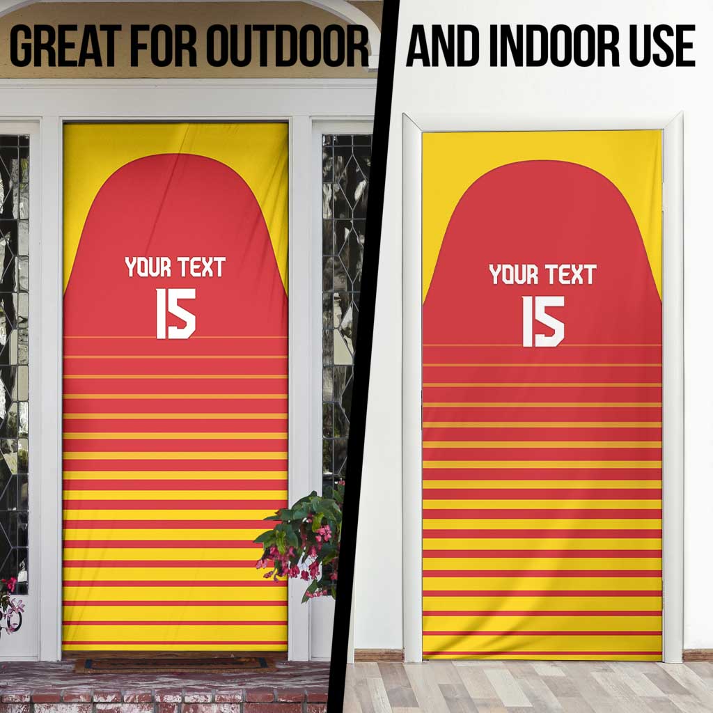 Custom Zimbabwe Cricket Door Cover Go Chevrons Go - Wonder Print Shop