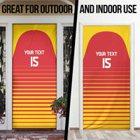 Custom Zimbabwe Cricket Door Cover Go Chevrons Go - Wonder Print Shop