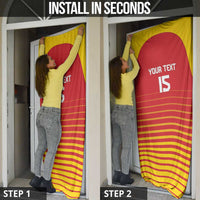 Custom Zimbabwe Cricket Door Cover Go Chevrons Go - Wonder Print Shop