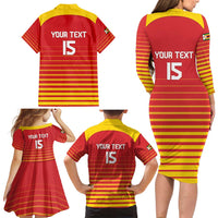 Custom Zimbabwe Cricket Family Matching Long Sleeve Bodycon Dress and Hawaiian Shirt Go Chevrons Go - Wonder Print Shop