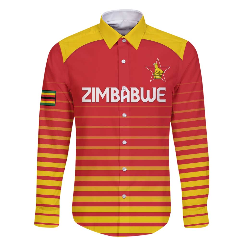 Custom Zimbabwe Cricket Family Matching Long Sleeve Bodycon Dress and Hawaiian Shirt Go Chevrons Go - Wonder Print Shop